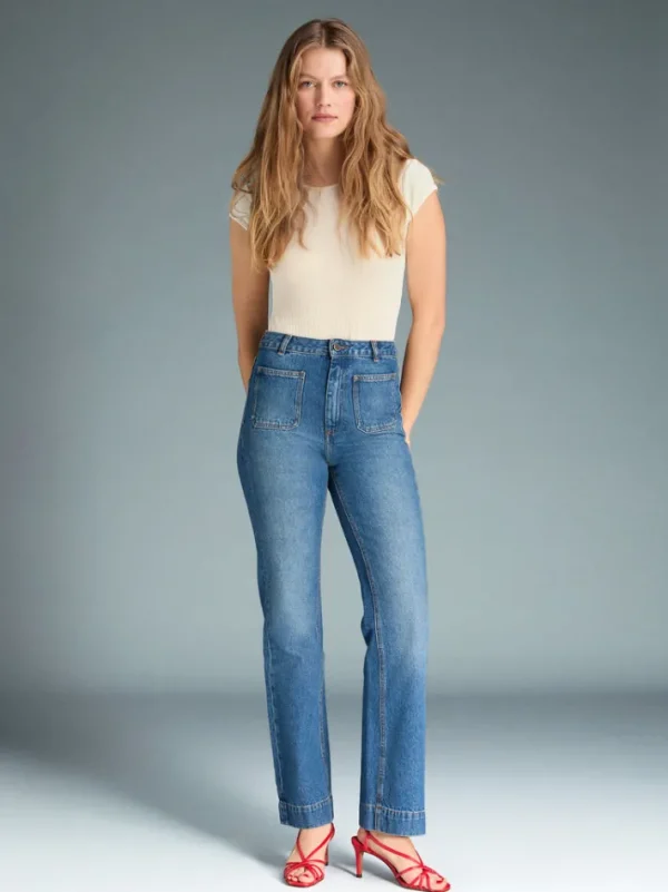 Discount Jean BELLEVILLE Denim | Jeans Évasés